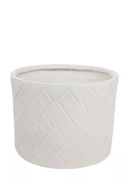 Кашпо Nobilis Marco "Brill white Cylinder" (файберглас), D38хH30 см