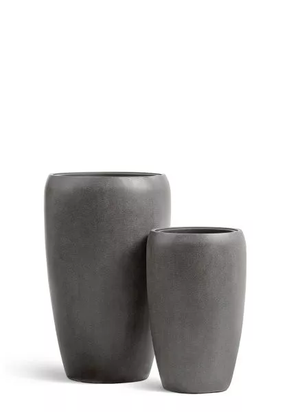 Кашпо TREEZ Effectory, Высокий округлый конус, Тёмно-серый бетон