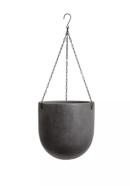 Кашпо TREEZ Effectory, Чаша подвесная, Тёмно-серый бетон