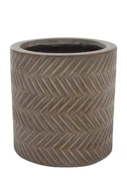 Кашпо Nobilis Marco "Fishbone fossil wood Cylinder" (файкостоун), D22хH22 см