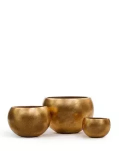 Кашпо TREEZ Effectory, Полусфера, Сусальное золото