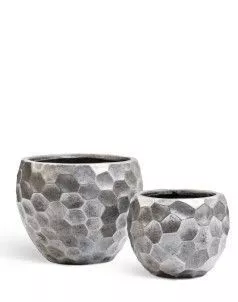 Кашпо TREEZ ERGO, Полусфера, Состаренное серебро