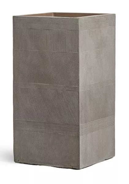 Кашпо TREEZ ERGO, Graphics, Высокий куб, Капучино