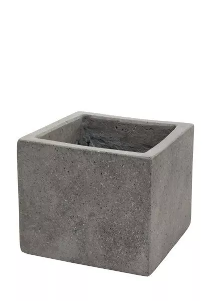 Кашпо Nobilis Marco "Grey Cube" (полистоун), 22х22хН19 см