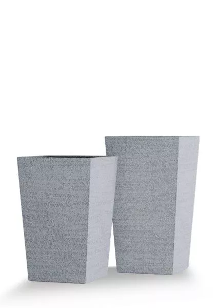 Кашпо CONCRETIKA CONIC EROSIA WHITE