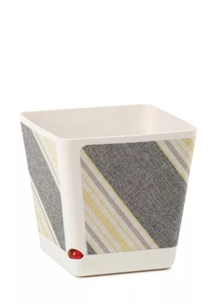 Кашпо KORA textil кремовый в полоску