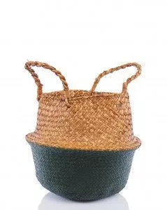 Корзина средняя зеленый/крафт