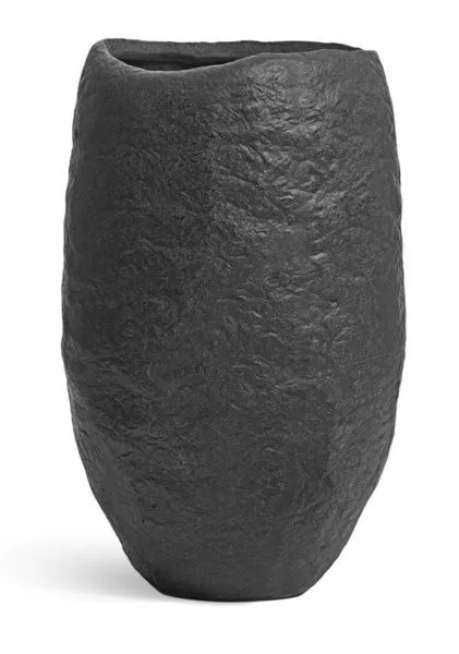 Кашпо TREEZ Effectory, Organic, Высокая чаша, Тёмно-серый камень