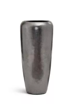 Кашпо TREEZ Effectory, Дизайн-конус, Стальное серебро