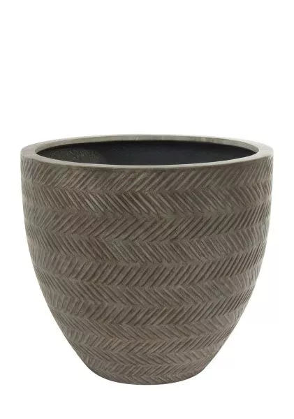 Кашпо Nobilis Marco "Fishbone fossil wood Round" (файкостоун), D60хH53 см