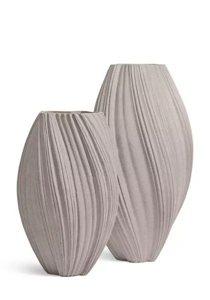 Кашпо TREEZ Effectory, Dune, Высокая дизайн-ваза, Белый песок