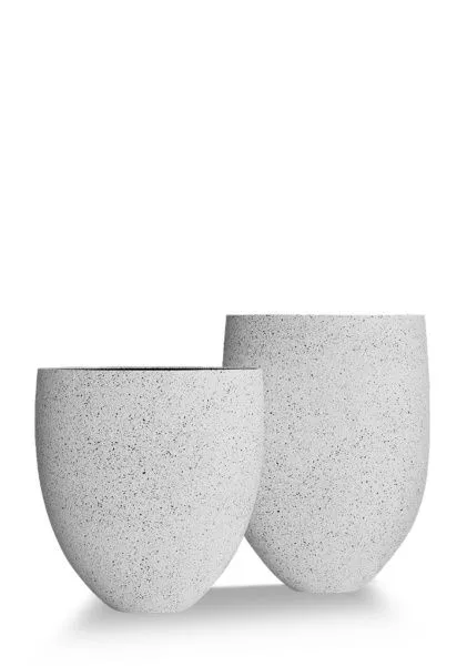 Кашпо CONCRETIKA BARREL EGG WHITE