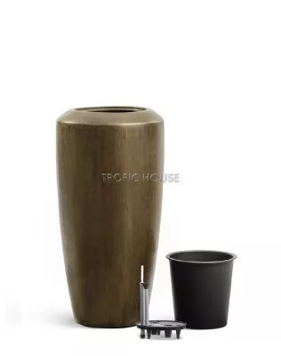 Кашпо TREEZ Effectory, Высокий конус, Чернёная бронза