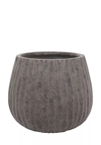 Кашпо Nobilis Marco "Waves dark grey Jaze" (файкостоун), D32хH27,5 см