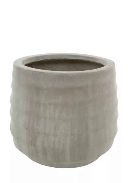 Кашпо Nobilis Marco "Horizontal waves antique green Jaze" (файкостоун), D29хH26 см