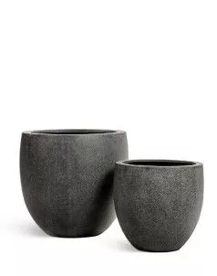 Кашпо TREEZ Effectory, Большой округлый конус, Тёмно-серый камень