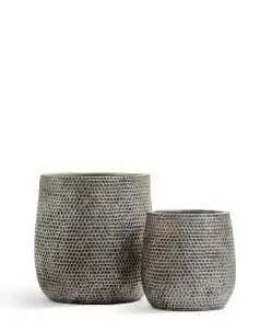 Кашпо TREEZ ERGO, Чаша, Серебро с золотой патиной