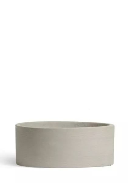 Кашпо TREEZ ERGO, Низкий цилиндр, Белый песок