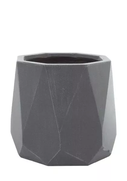 Кашпо Nobilis Marco "Diamond white grey Prizm" (файкостоун), D32,5хH28 см