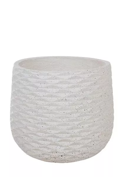 Кашпо Nobilis Marco "Cells white Jar" (файберклэй), D40хH35 см