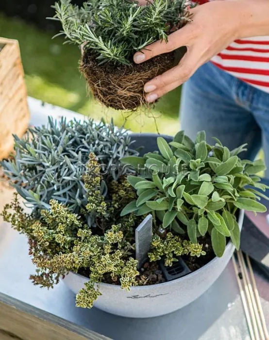 Кашпо LECHUZA CUBETO Stone 30х13 см