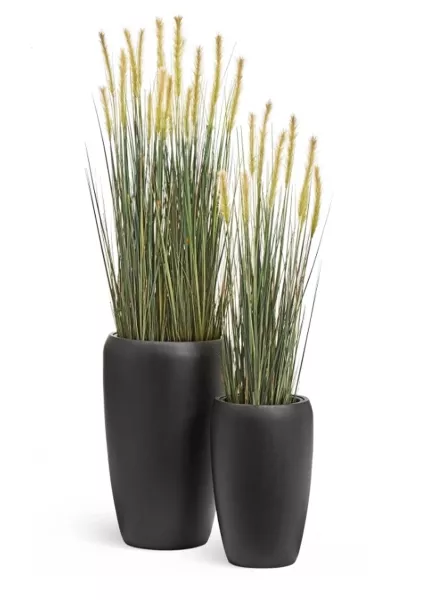 Кашпо TREEZ Effectory, Black Stone, Высокий округлый конус, Антрацит