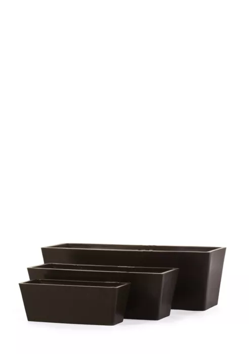 Кашпо TREEZ Japonica Hikari, Узкая трапеция, Тёмный шоколад