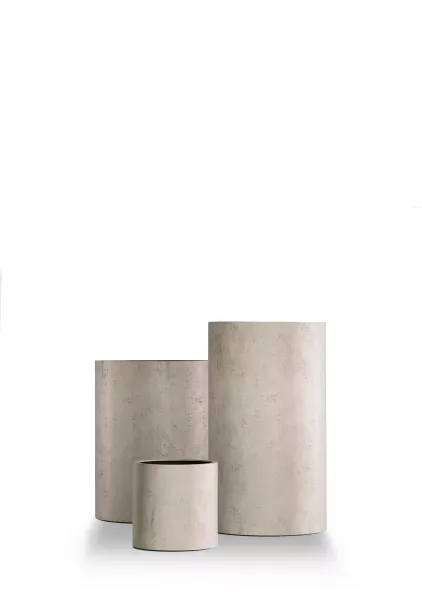 Кашпо CONCRETIKA CYLINDER CONCRETE WHITE