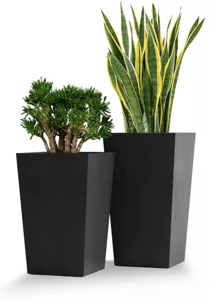 Кашпо CONCRETIKA CONIC NERO