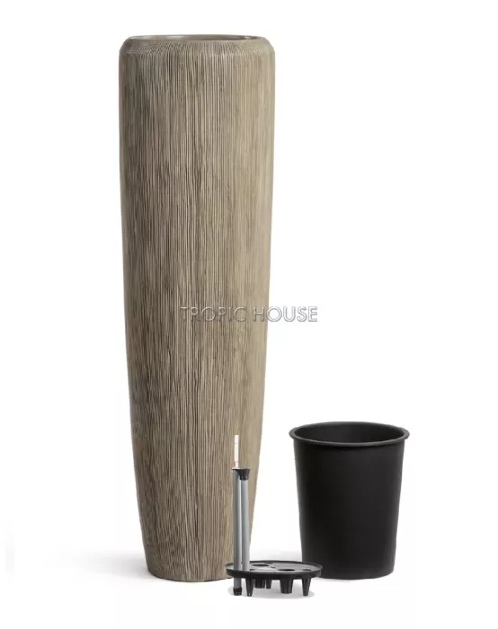 Кашпо TREEZ Effectory, Высокий конус, Капучино