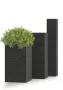 Кашпо CONCRETIKA COLONNA EROSIA BLACK