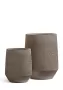 Кашпо TREEZ ERGO, Высокая трапециевидная чаша, Песок серый беж