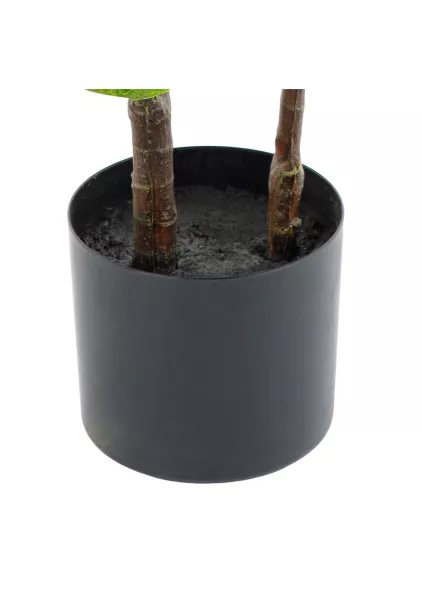 Дерево искусственное в кашпо "Фикус Лирата люкс", Н90 см, 35 листьев