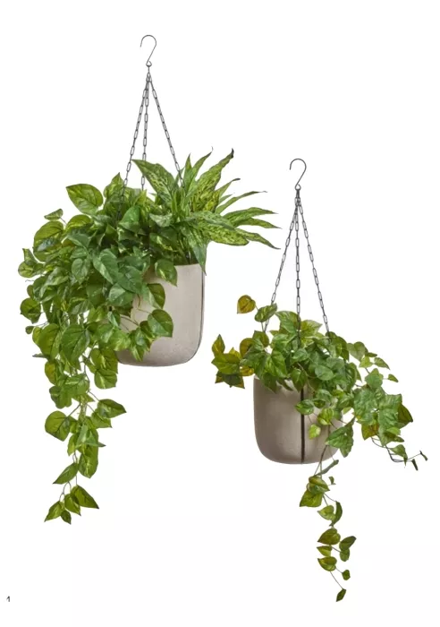 Кашпо TREEZ Effectory, Beton, Чаша подвесная, Белый песок