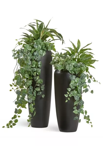 Кашпо TREEZ Effectory, Высокий конус Design, Антрацит