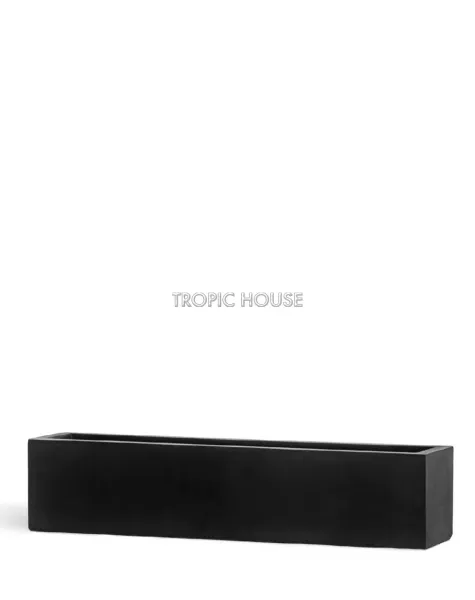Кашпо TREEZ ERGO, Узкий низкий прямоугольник, Антрацит