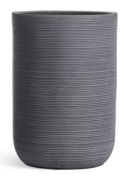 Кашпо TREEZ ERGO, TreeLine, Высокий цилиндр, Дымчато-серый бетон