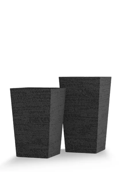Кашпо CONCRETIKA CONIC EROSIA BLACK