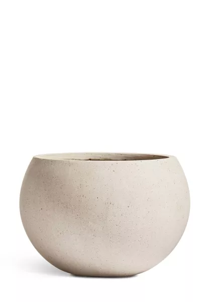 Кашпо TREEZ Effectory, Полусфера, Белый песок