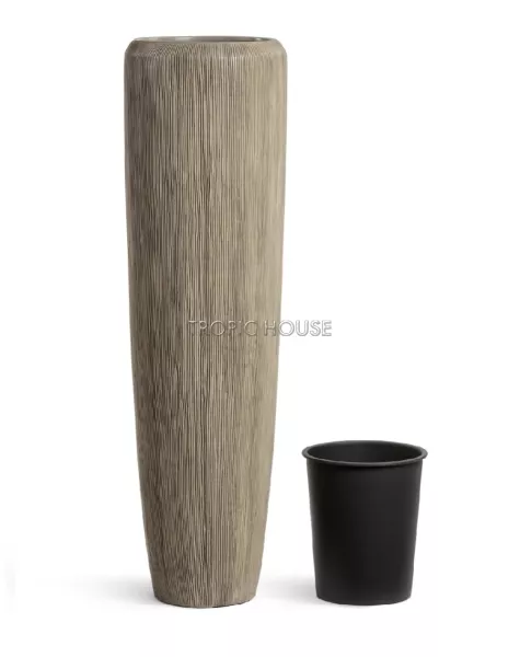 Кашпо TREEZ Effectory, Высокий конус, Капучино