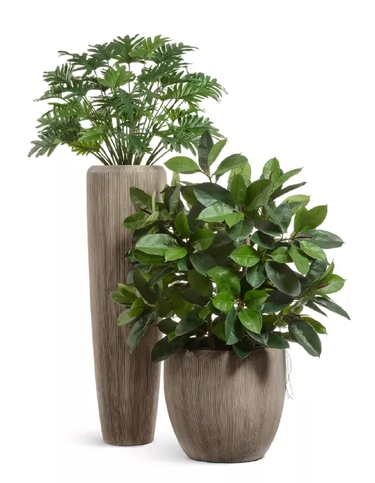 Кашпо TREEZ Effectory, Высокий конус, Капучино