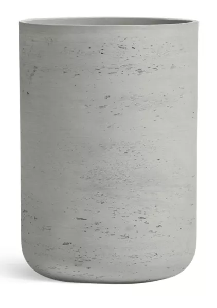 Кашпо TREEZ ERGO, Высокий цилиндр, Светло-серый бетон