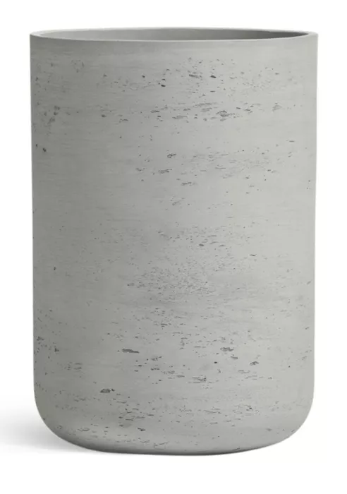 Кашпо TREEZ ERGO, Высокий цилиндр, Светло-серый бетон