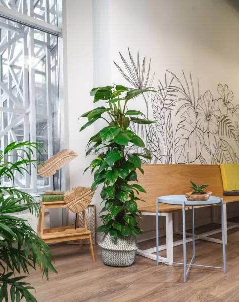 Корзина большая голубой зигзаг