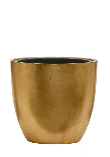 Кашпо TREEZ Effectory, Округлый конус, Сусальное золото