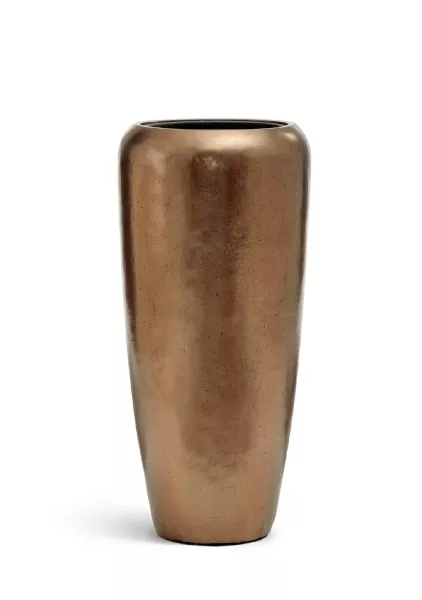 Кашпо TREEZ Effectory, Дизайн-конус, Тёмное матовое золото