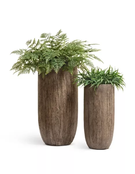 Кашпо TREEZ Effectory, Высокий округлый конус, Светлый дуб