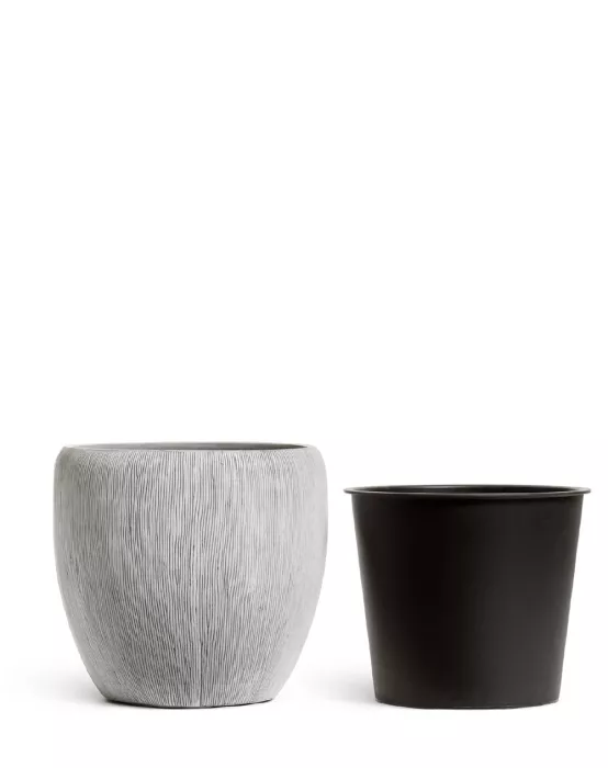 Кашпо TREEZ Effectory, Конус-Чаша, Слоновая кость