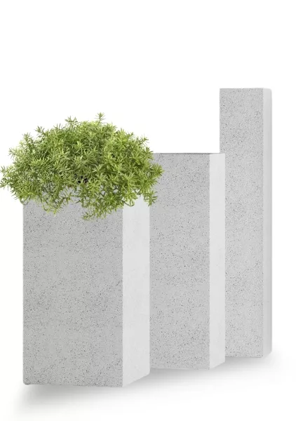 Кашпо CONCRETIKA COLONNA EGG WHITE