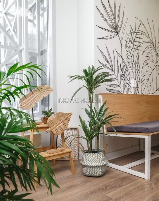 Корзина средняя голубой зигзаг